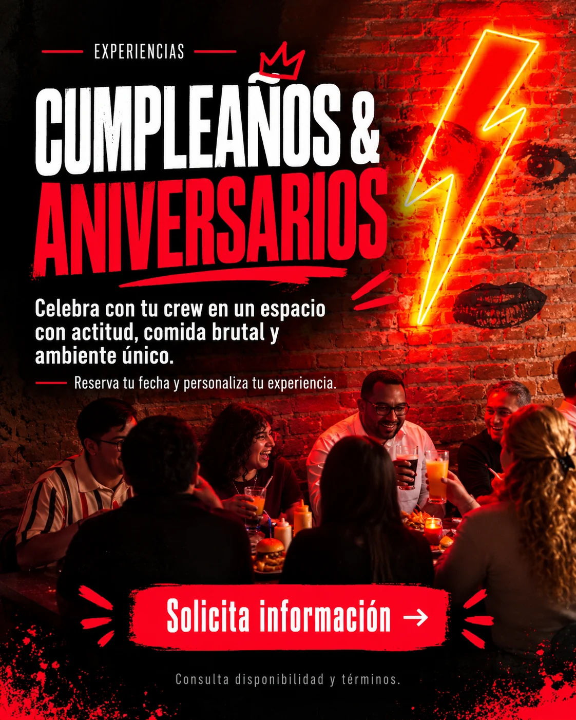Flyer vertical de cumpleaños y aniversarios con actitud